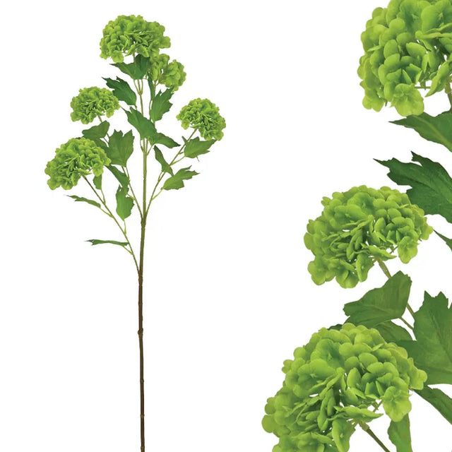 Κλαδί Τεχνητό Ορτανσιας Πράσινο Real Touch Υ72cm