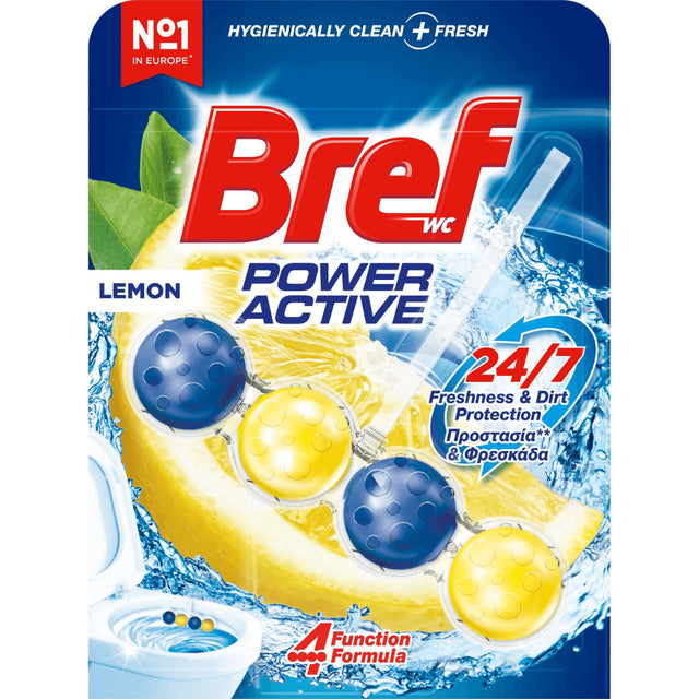 Wc Block Bref Ocean Power Activ Λεκάνης με Άρωμα Lemon 50gr