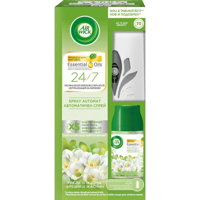 Airwick Συσκευή Αυτόματου Ψεκασμού Freshmatic με Ανταλλακτικό Freesia & Jasmine 250ml