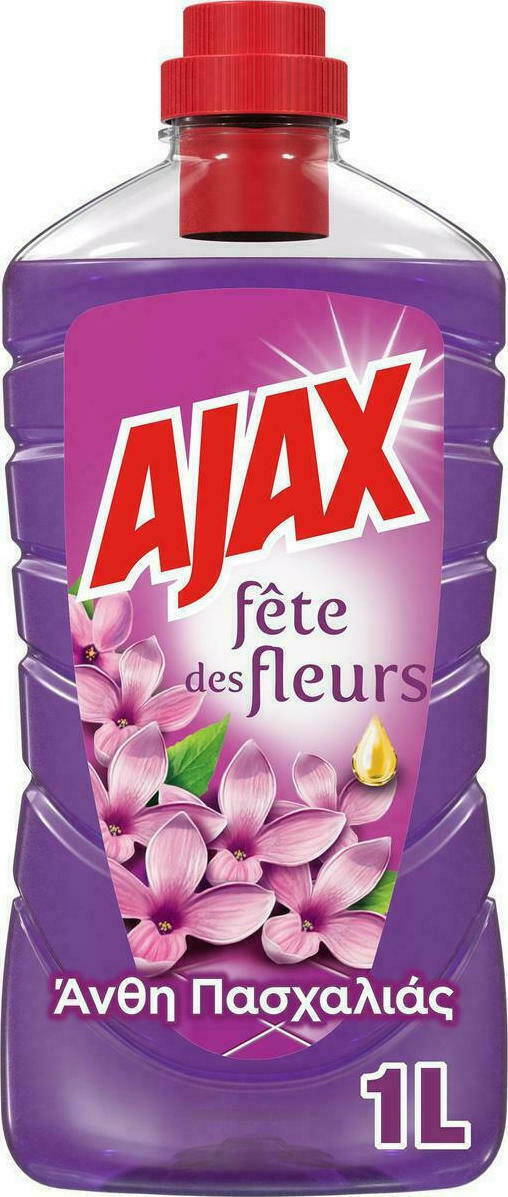 Ajax Υγρό Γενικού Καθαρισμού Fete Des Fleurs Άνθη Πασχαλιάς 1000ml Υγρό Δαπέδου