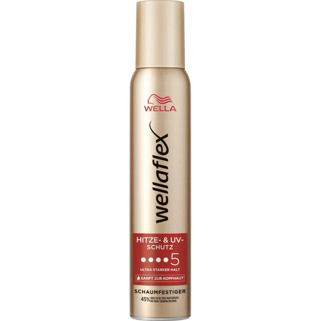 Mousse Wellaflex (Αφρός Μαλλιών) 200ml Heat Protection Extra Hold No5