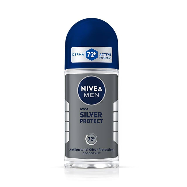 Nivea Roll-On 50ml Αποσμητικά σώματος Men 72h Silver Protect Anti-perspirant