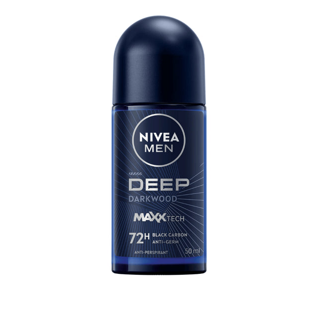 Nivea Roll-On 50ml Αποσμητικά σώματος Men 72h Deep Darkwood