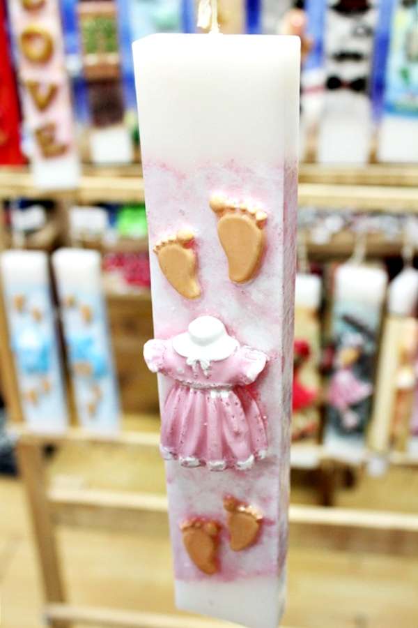 Λαμπάδα Πασχαλινή (Gerakis) Φορεματάκι 25x4x2cm