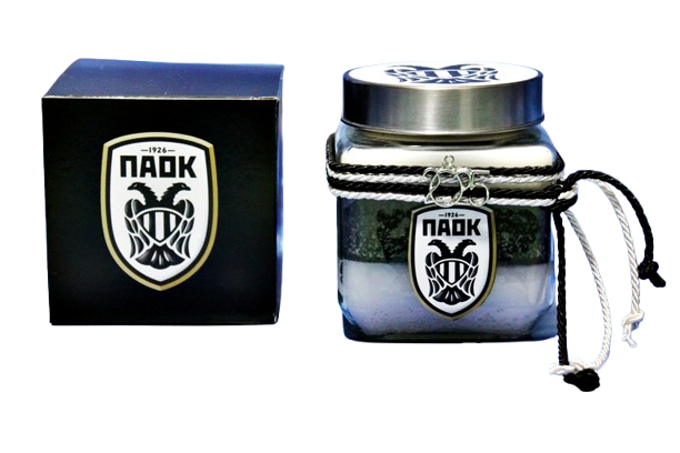 ΠΑΟΚ Κερί Αρωματικό σε Τετράγωνο Βάζο 400 - 430gr