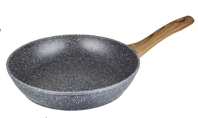 Τηγάνι Με Αντικολλητική Κεραμική Επίστρωση ''Πέτρας'' Γκρί Χρώμα Βαθύ Με Εργονομικό Χέρι Φ26Χ5cm