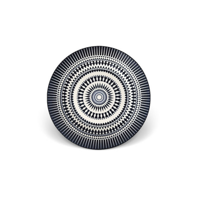 Πιάτο Πορσελάνης Φρούτου 19cm με Σχέδιο Λευκό- Μπλέ