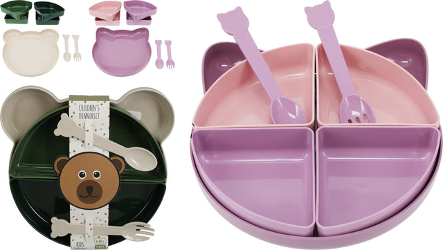 Παιδικό Σετ Φαγητού Πλαστικό 7/τεμ σε 2 Χρώματα