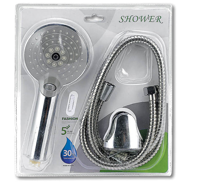 Τηλέφωνο Ντουζ & Σπιράλ 1.50m Ασημί με Βάση Τοίχου TnS 04-950-1074