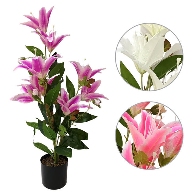 Φυτό Τεχνητό σε Γλαστράκι Λουλούδι 74cm TnS 05-950-3222