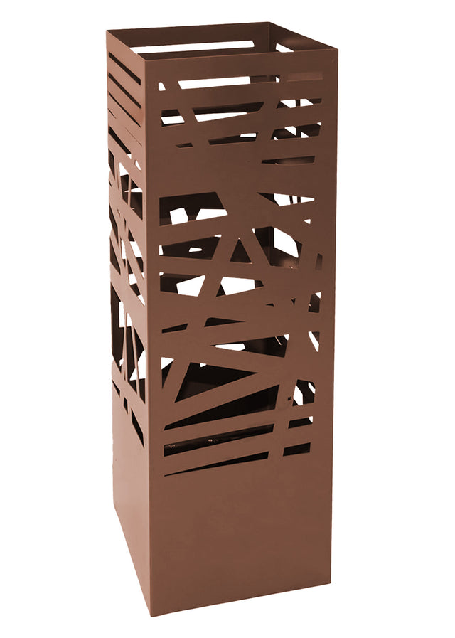 Μεταλλική Ομπρελοθήκη Καφέ 15,5x15,5x49cm