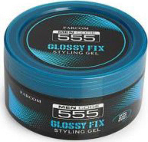 Gel Farcom Men 250ml Code 555 Glossy Fix Styling Τζελ Μαλλιών