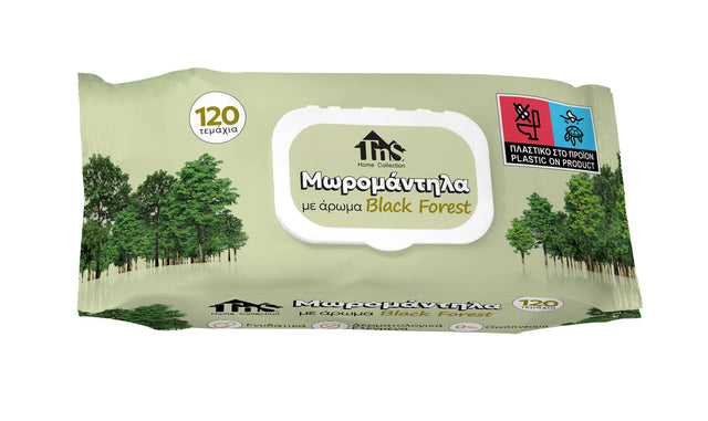 Μωρομάντηλα Αρωματικά Black Forest 120/τεμ Με Καπάκι Ασφαλείας Tns