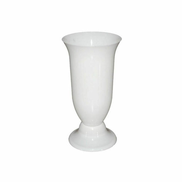 ΑΝΘΟΔΟΧΕΙΟ ΛΕΥΚΟ ΠΛΑΣΤΙΚΟ FLAKON STARΥ - Φ13x24.3cm