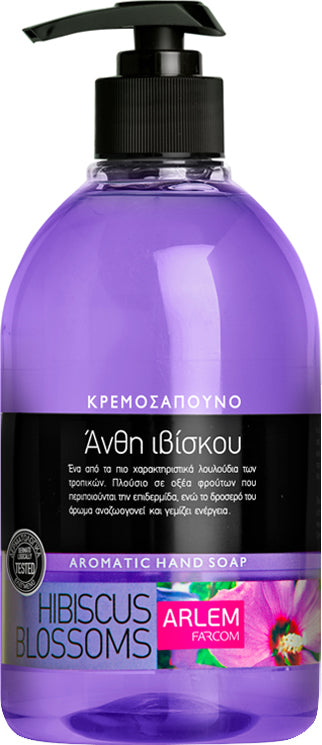 Farcom Arlem Κρεμοσάπουνο Αντλία 500ml Hibiscus Aromatic Hand Soap Refill
