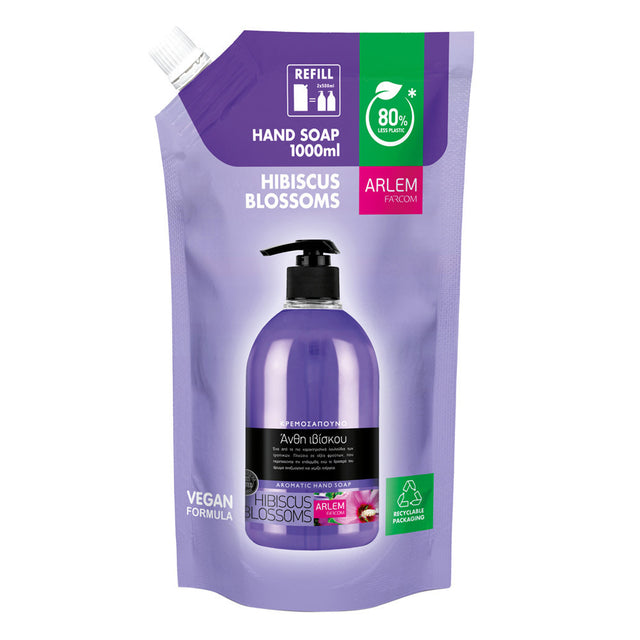 Farcom Arlem Κρεμοσάπουνο 1000ml Hibiscus Doypack Aromatic Hand Soap