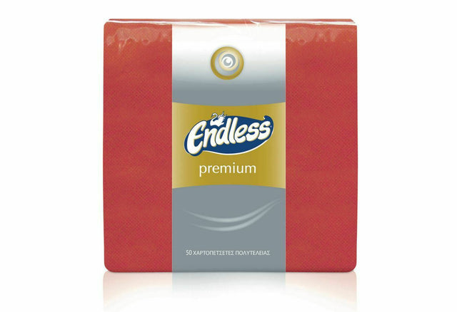 ΧΑΡΤΟΠΕΤΣΕΤΑ ΚΟΚΚΙΝΗ ENDLESS PREMIUM 33X33 50Φ