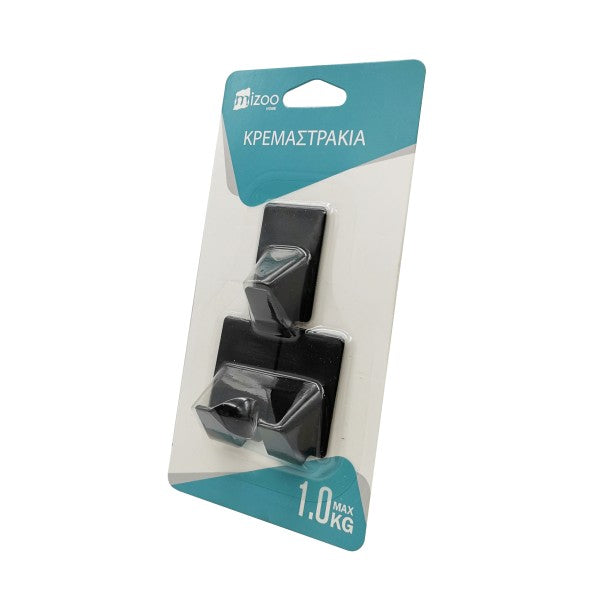 ΚΡΕΜΑΣΤΡΑΚΙΑ ΑΥΤΟΚΟΛΛΗΤΑ ΜΕΤΑΛΛΙΚΑ ΜΑΥΡΑ 3ΤΜΧ ΑΝΤΟΧΗ ΜΕΧΡΙ 1.0KG 4CM 1393-12