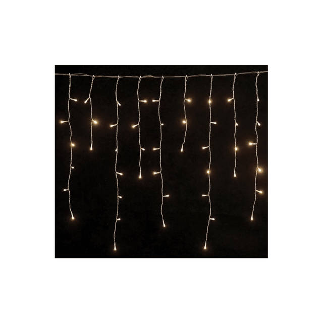 150Led Κουρτίνα Χριστουγεννιάτικα Λαμπάκια Θερμό Λευκό Διάφανο Καλώδιο Επεκτεινόμενο και Πρόγραμμα 3x0.60Hcm Epam