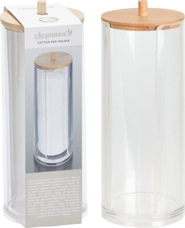 Δοχείο Οργάνωσης Μake up, με καπάκι από Ξύλο Μπαμπού 7.5x2cm