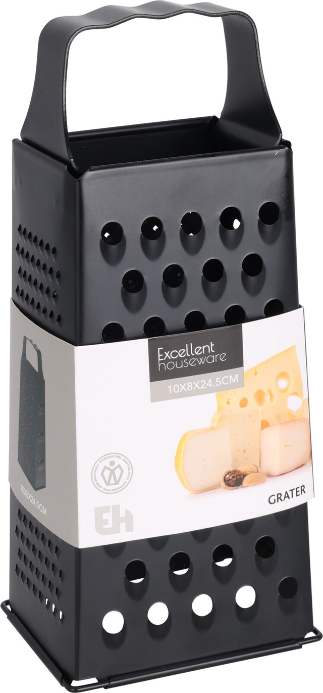 Τρίφτης Μεταλλικός Μαύρος 4 Πλευρών