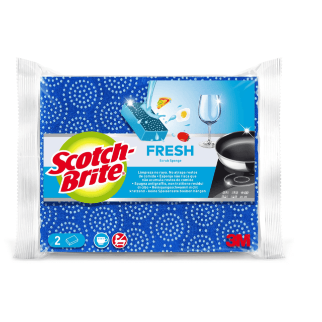 Σφουγγαράκια Κουζίνας Σετ 2τμχ. Scotch Brite Fresh Μπλε Δεν Χαράζει