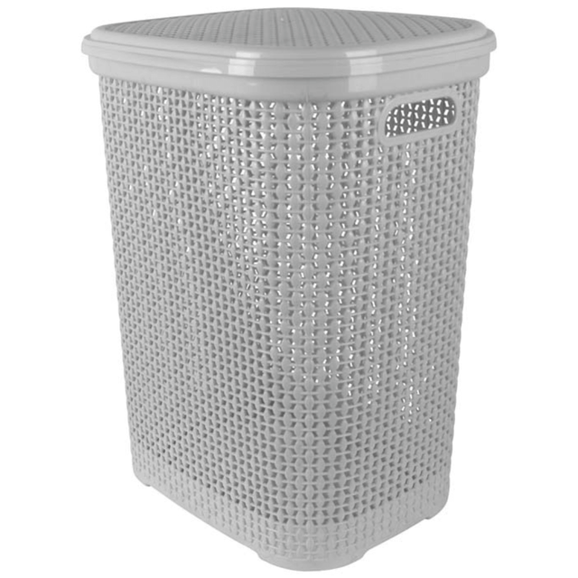 Καλάθι Απλύτων Πλαστικό 45x35x55cm Λευκό Rattan TnS 32-800-1963