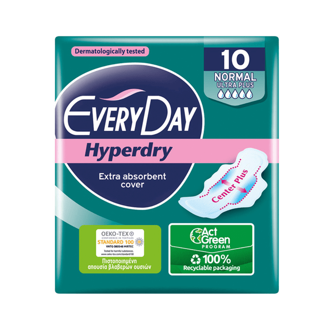 Everyday Hyperdry Σερβιέτες 10τμχ Normal Ultra Plus