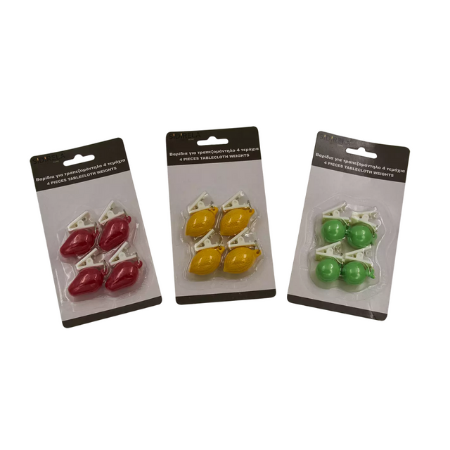 Βαρίδια Για Τραπεζομάντηλα Σετ 4τμχ Sidirela E-0383 - Κίτρινο