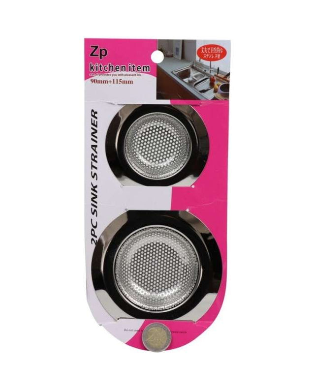 Φίλτρα Νεροχύτη 2τμχ Φ90 & Φ72 Ανοξείδωτο 221072 Long Jing