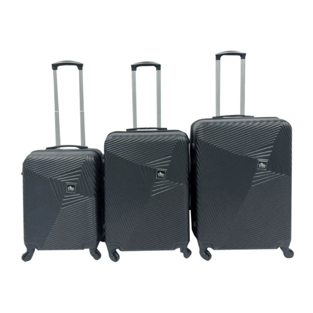 Βαλίτσα - τρόλεϊ Σετ 3τμχ 20/24/26'' Σκληρή με 4 ρόδες χρώμα μαύρο TnS 20-950-0397