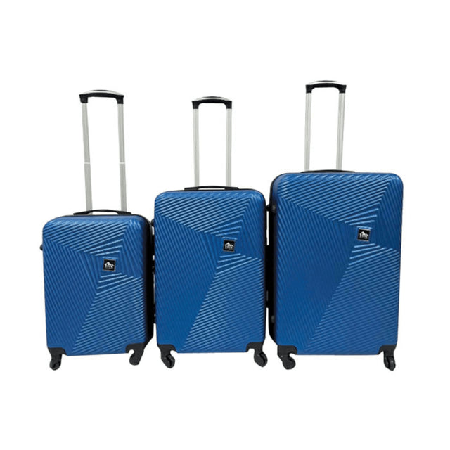 Βαλίτσα - τρόλεϊ Σετ 3τμχ 20/24/26'' Σκληρή με 4 ρόδες χρώμα μπλε TnS 20-950-0399