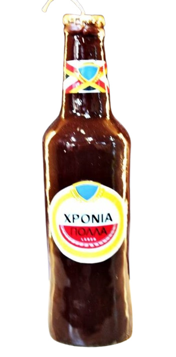 Λαμπάδα Πασχαλινή (Gerakis) ΜΠΥΡΑ ΚΟΚΚΙΝΗ 21x6cm 002639