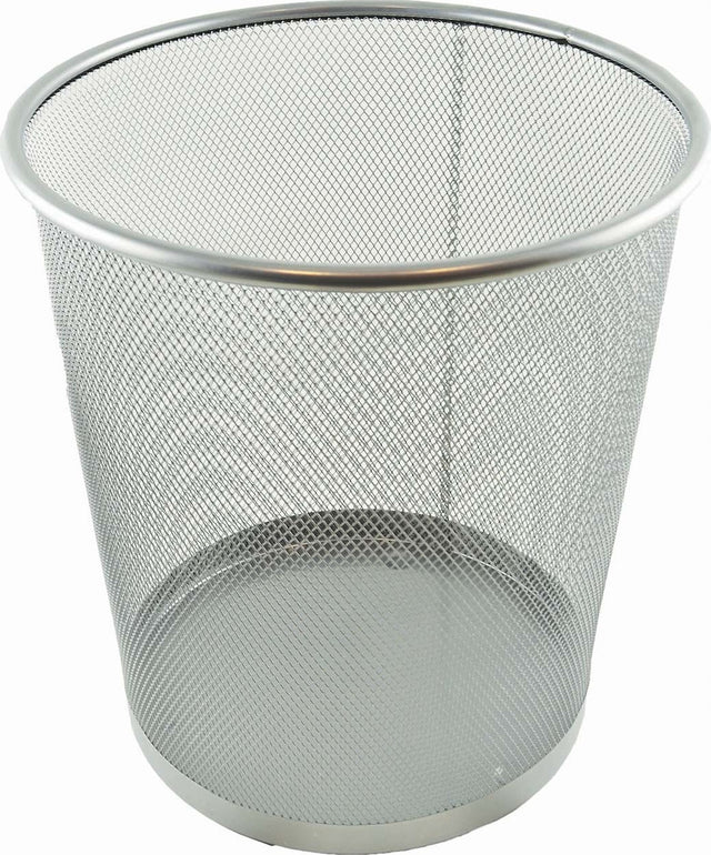 Καλάθι Αχρήστων Μεταλλικό Γκρι 28x28x28cm Sidirela E-1462