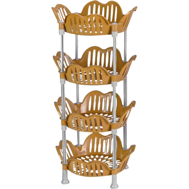 Μανάβης-Ραφιέρα Πλαστικός Μπέζ με 4 Καλάθια 37x37x77cm TnS 32-800-0981