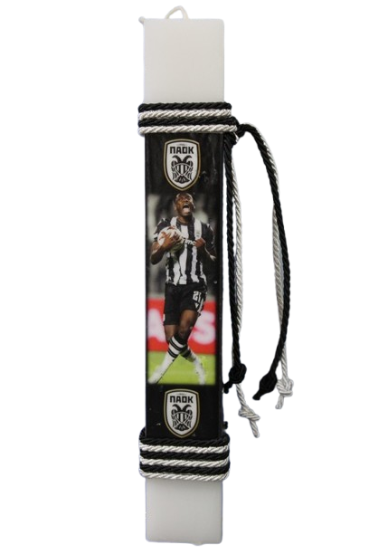 Λαμπάδα Πασχαλινή ΠΑΟΚ πλακέ Baba 25x4x2cm 003760