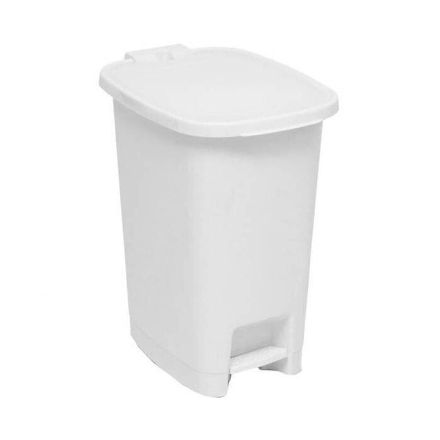 Κάδος Απορριμμάτων Πεντάλ Πλαστικό Άσπρο 10 λίτρα 21x28,5x33cm Tns 32-800-2028