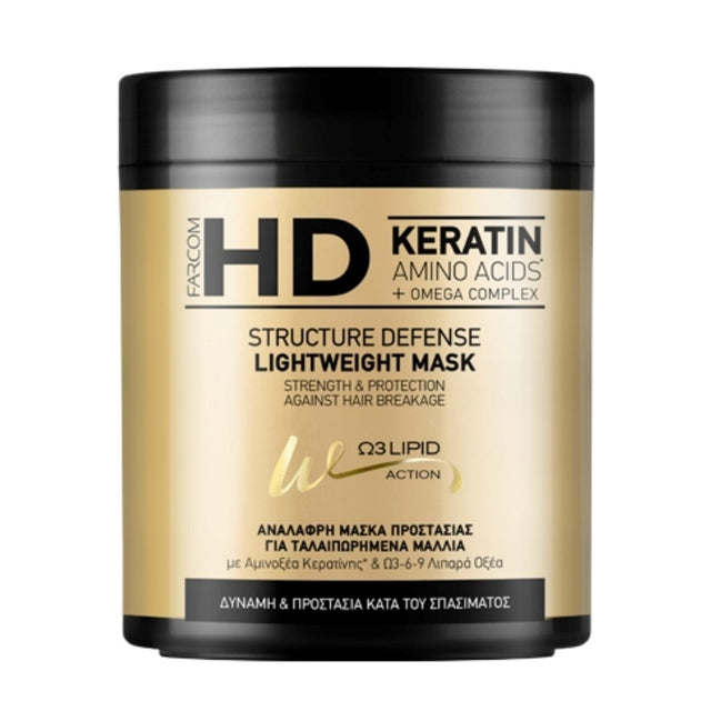 Farcom HD Μάσκα Μαλλιών 1000ml Keratin για Επανόρθωση