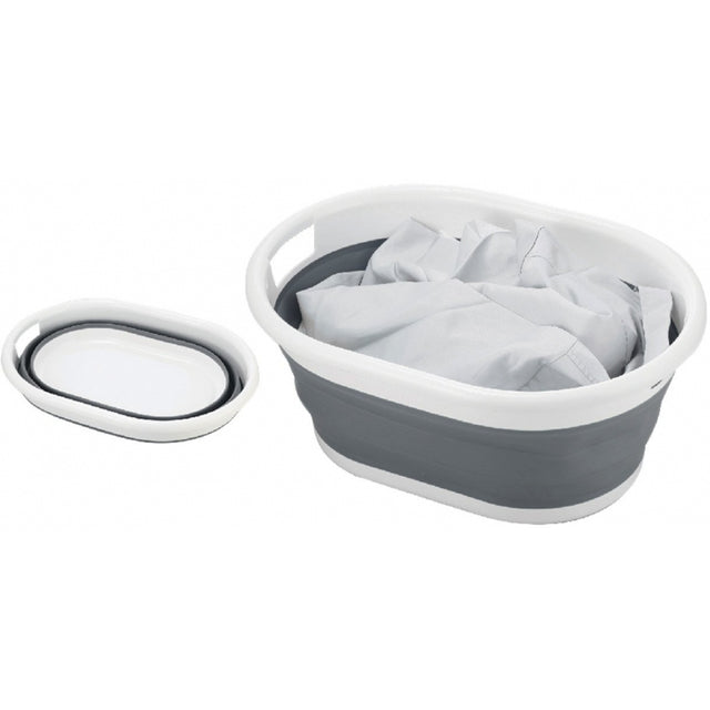 Καλάθι Πλυντηρίου Πτυσσόμενο Οβάλ Sidirela E-0349