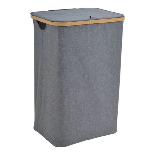 Καλάθι απλύτων από μπαμπού/ύφασμα 40x30x60