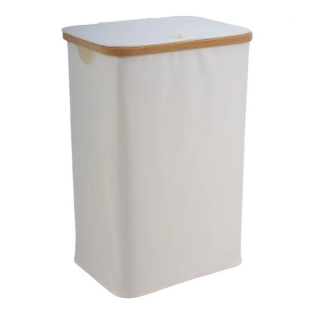 Καλάθι απλύτων από μπαμπού/ύφασμα 40x30x60