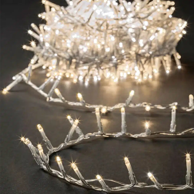 250 LED Χριστουγεννιάτικα Λαμπάκια Θερμό Λευκό- Day Light Λευκό Γυαλιστερό Καλώδιο με Επέκταση Epam