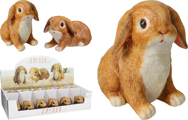 Κουνέλι Διακοσμητικό Κεραμικό 11cm σε Φυσικό Χρώμα