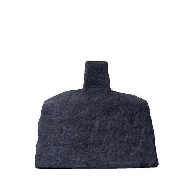 Βάζο Κεραμικό Πλακέ Μαύρο 29,6x11,7x25,5cm