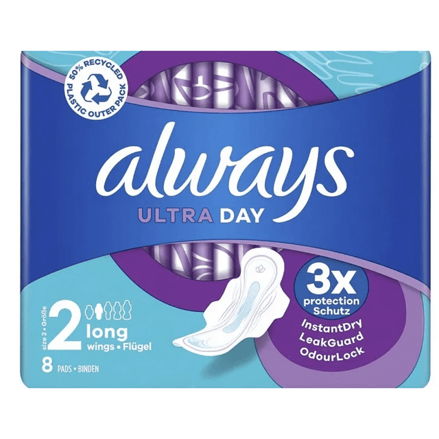 Always Ultra Long-Day Σερβιέτες με φτερά 8τμχ