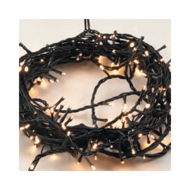 300Led Χριστουγεννιάτικα Λαμπάκια Θερμό Λευκό Πράσινο Καλώδιο 18m με Πρόγραμμα Epam