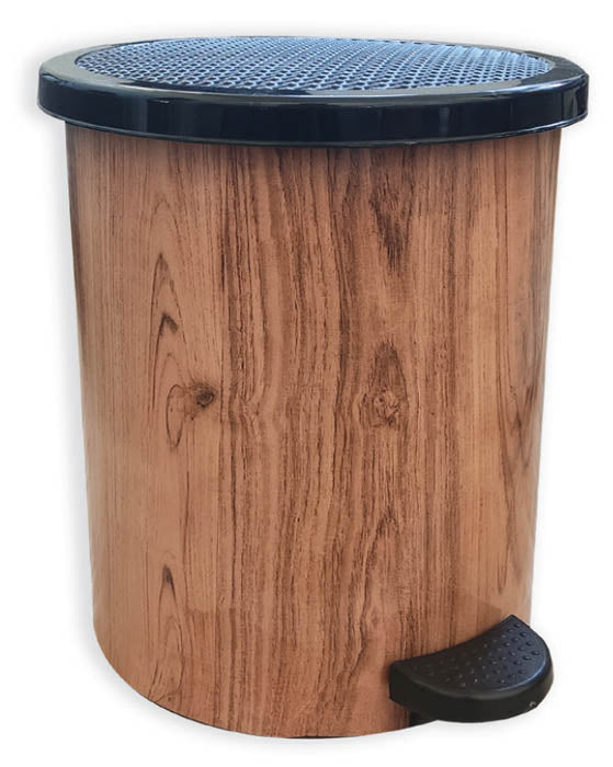 Κάδος Πεντάλ Πλαστικός με Σχέδιο Ξύλο 22LT TNS