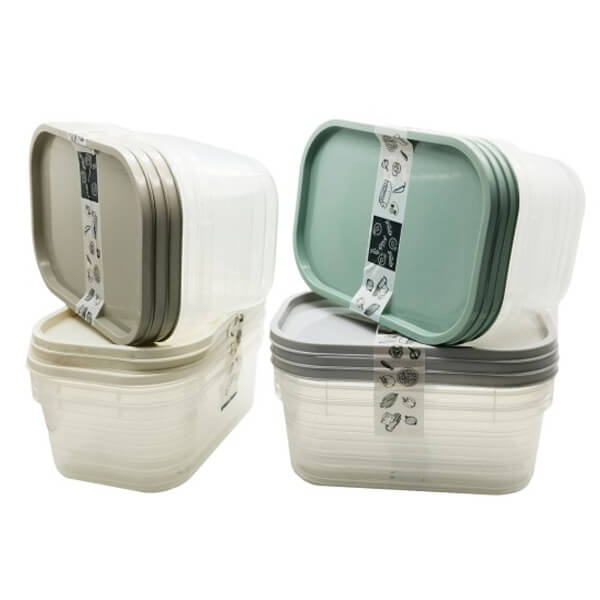 Φαγητοδοχείο Σετ 3/τεμ Πλαστικό με Καπάκι 1800ml