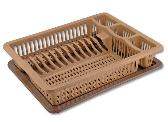 Πιατοθήκη Πλαστική με Δίσκο σε χρώμα Καφέ 47x38cm 32-800-1953 TnS