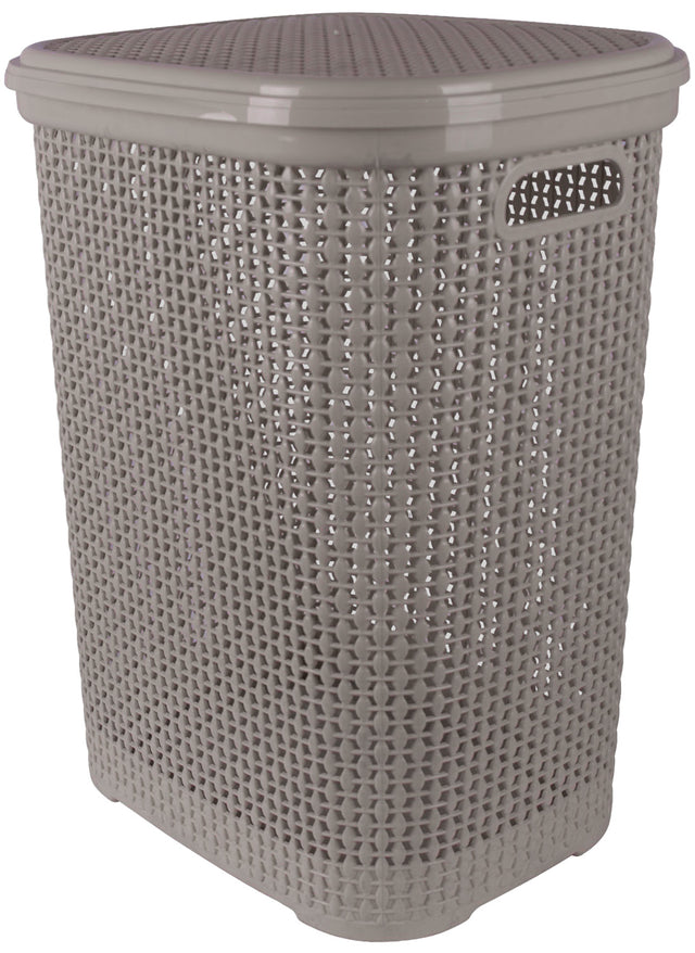 Καλάθι Απλύτων Πλαστικό 45x35x55cm Μπέζ Rattan TnS 32-800-1965